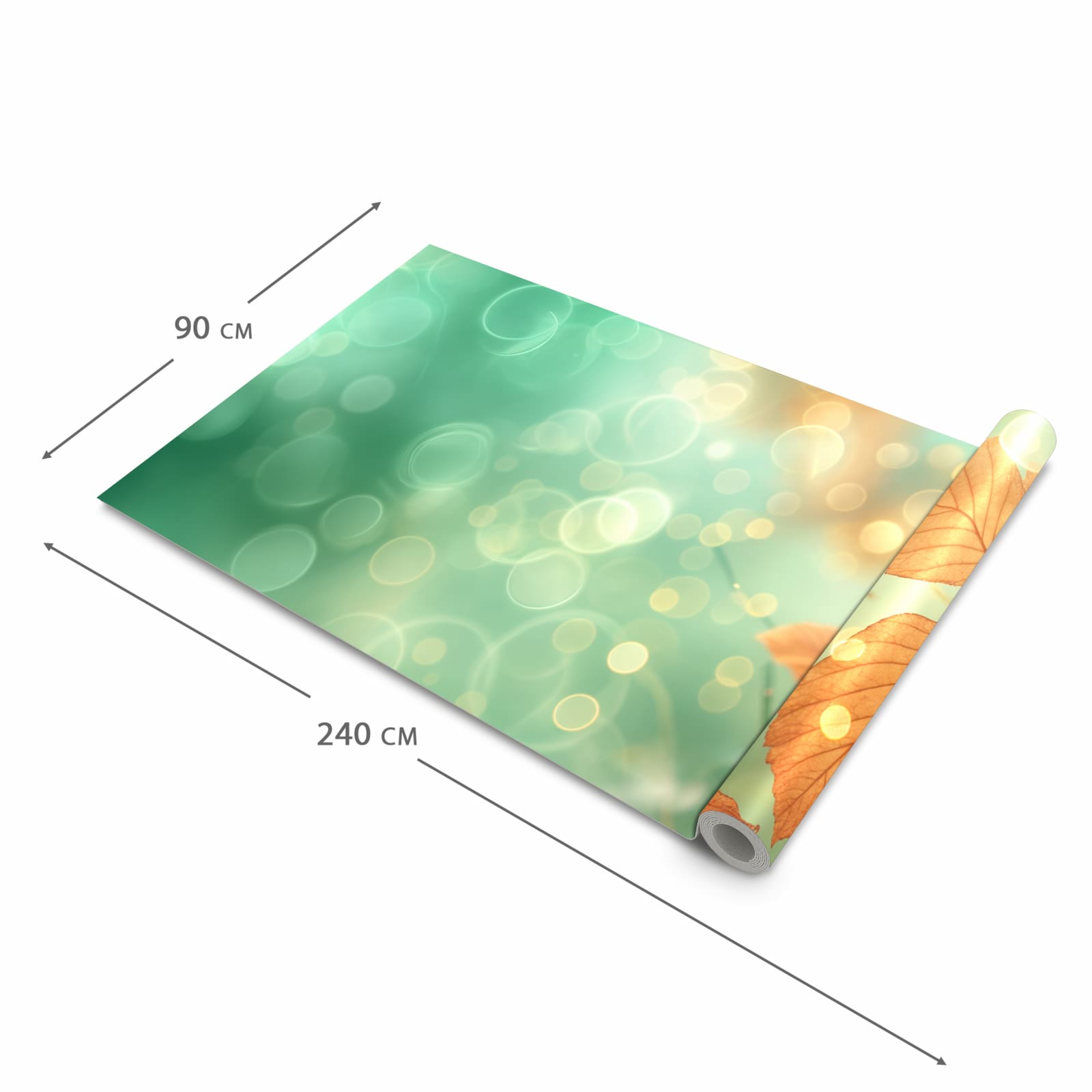 Langlebiger waschbarer Küchenläufer mit Motiv Herbstliche Blätter in der Grösse 60x120 cm