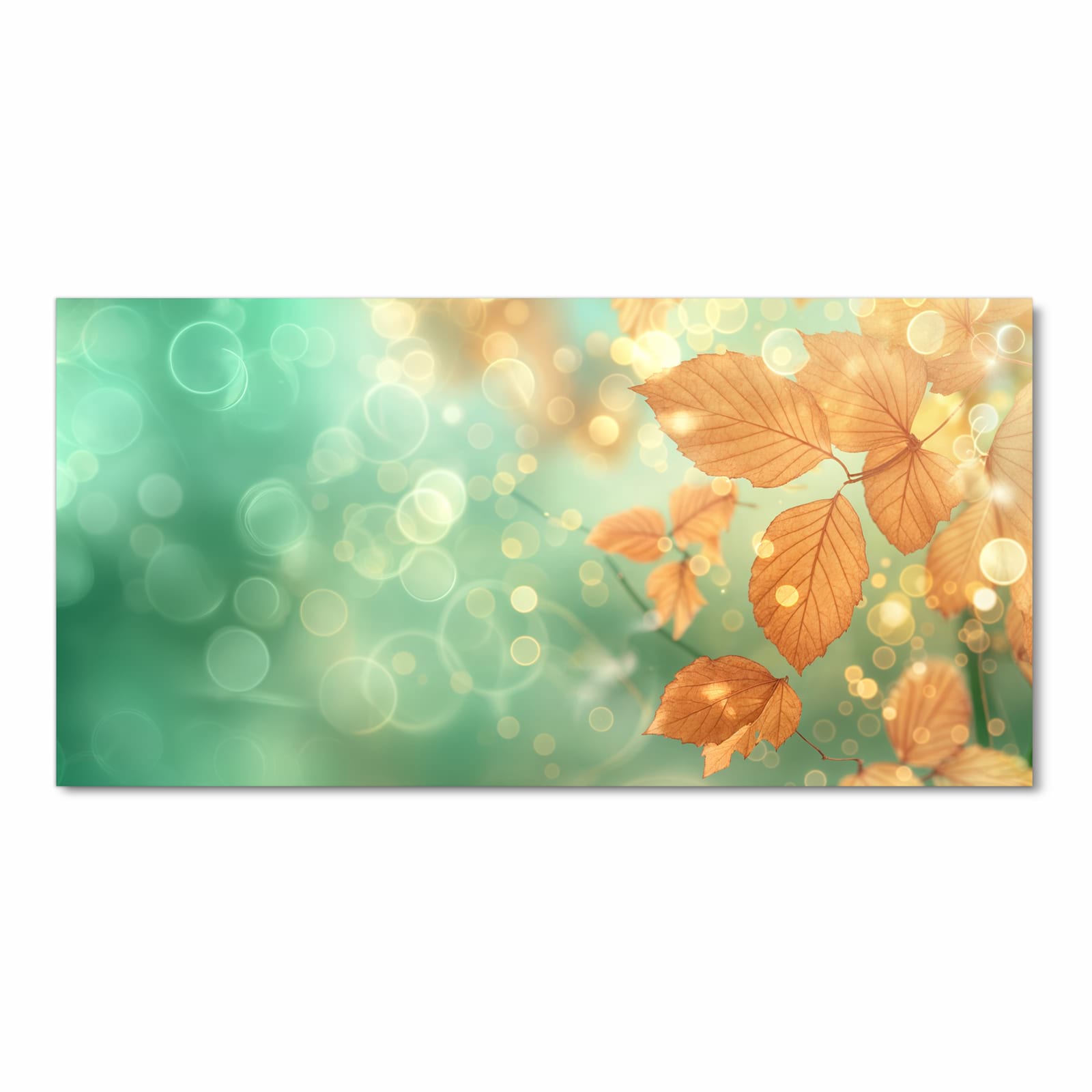 Schmutzabweisender Küchenvorleger mit Motiv Herbstliche Blätter in Frontansicht