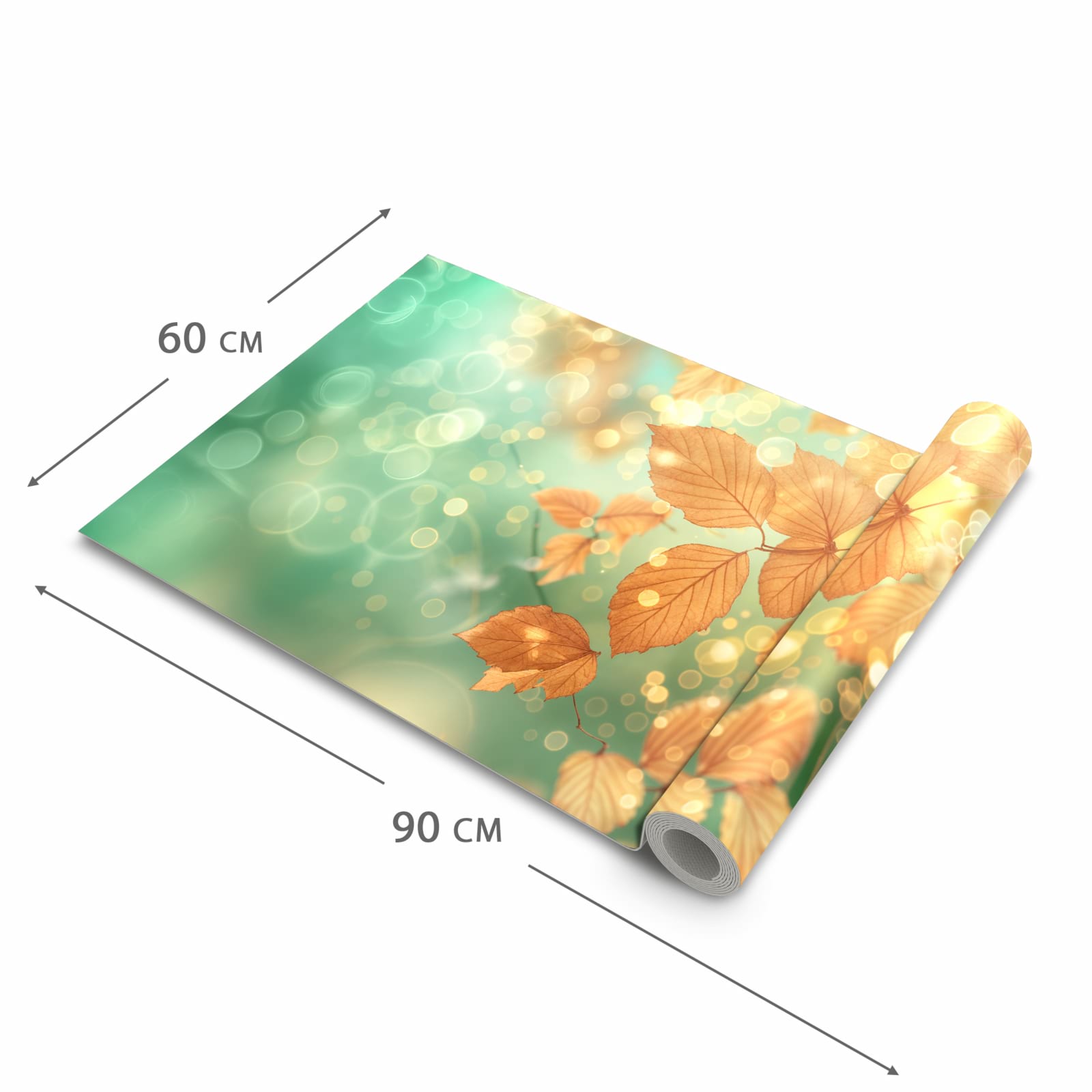 Rutschhemmender Küchenläufer mit Motiv Herbstliche Blätter in der Grösse 60x120 cm