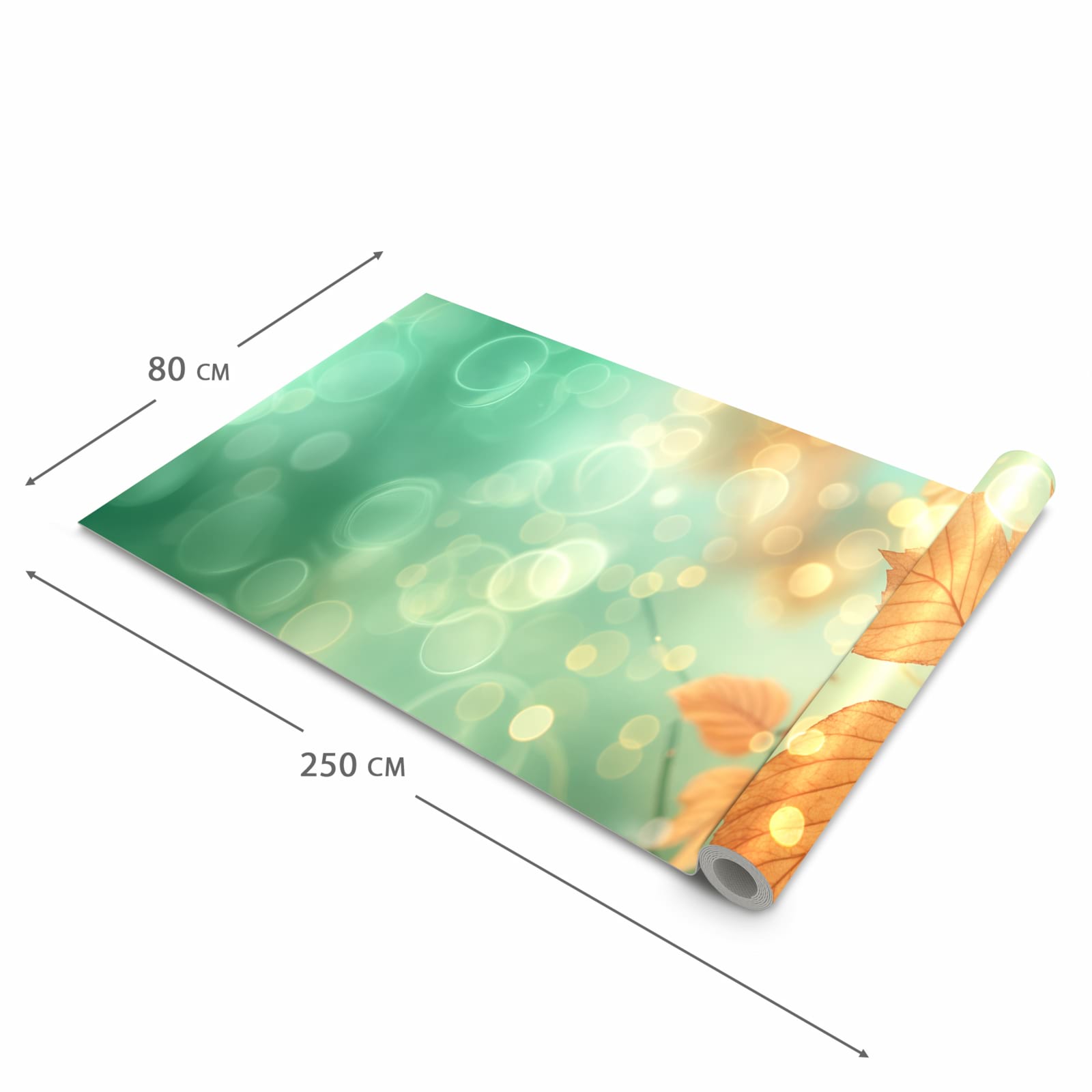Waschbarer Küchenläufer mit Motiv Herbstliche Blätter in der Größe 60x120 cm, angenehme Haptik