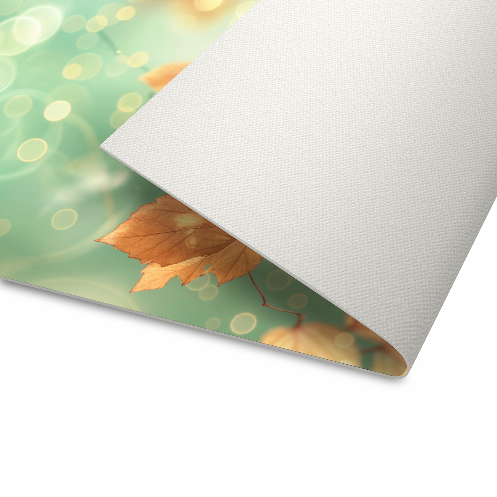 Strapazierfähiger Küchenvorleger mit Motiv Herbstliche Blätter auf der Unterseite