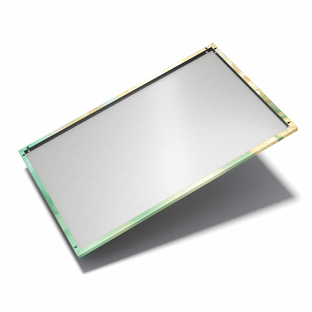Nur 7 mm – liegt eng an der Wand – Metall Magnettafel - Blätter vor Türkis
