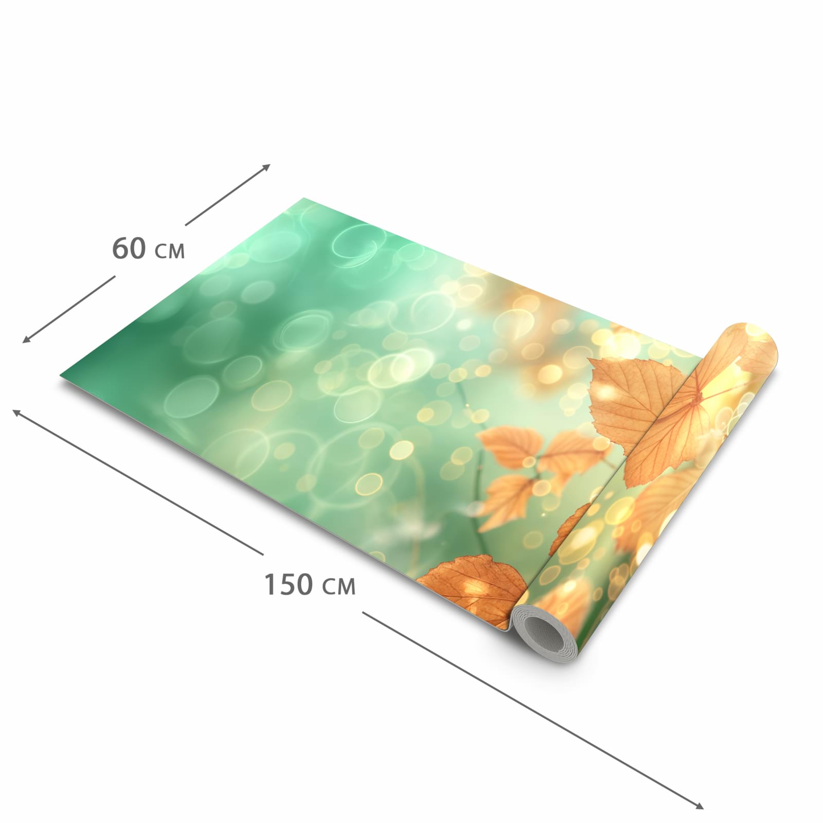 Geruchsneutraler Küchenteppich mit Motiv Herbstliche Blätter in der Grösse 60x120 cm zum Waschen