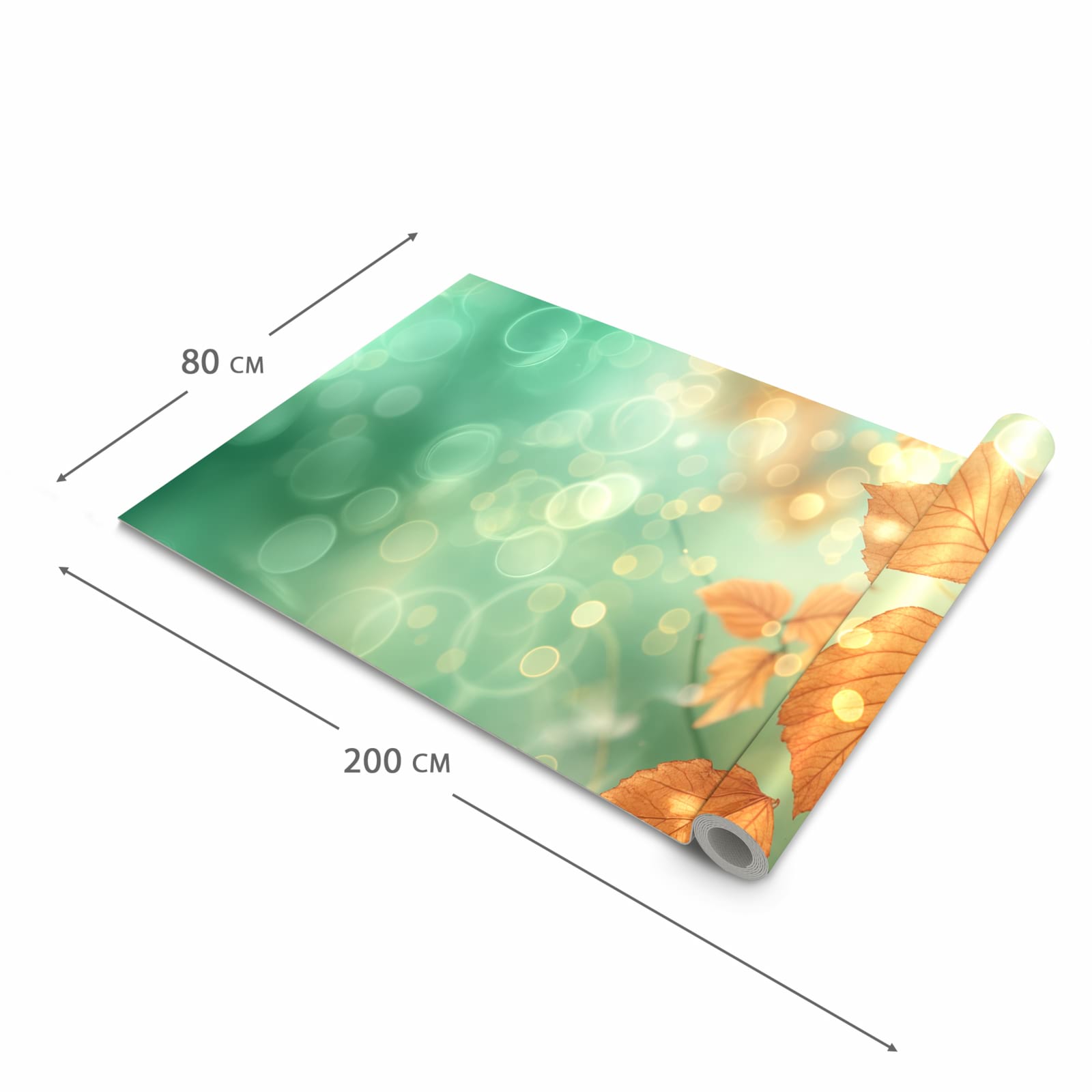 Pflegeleichter Küchenläufer mit Motiv Herbstliche Blätter in der Grösse 60x120 cm