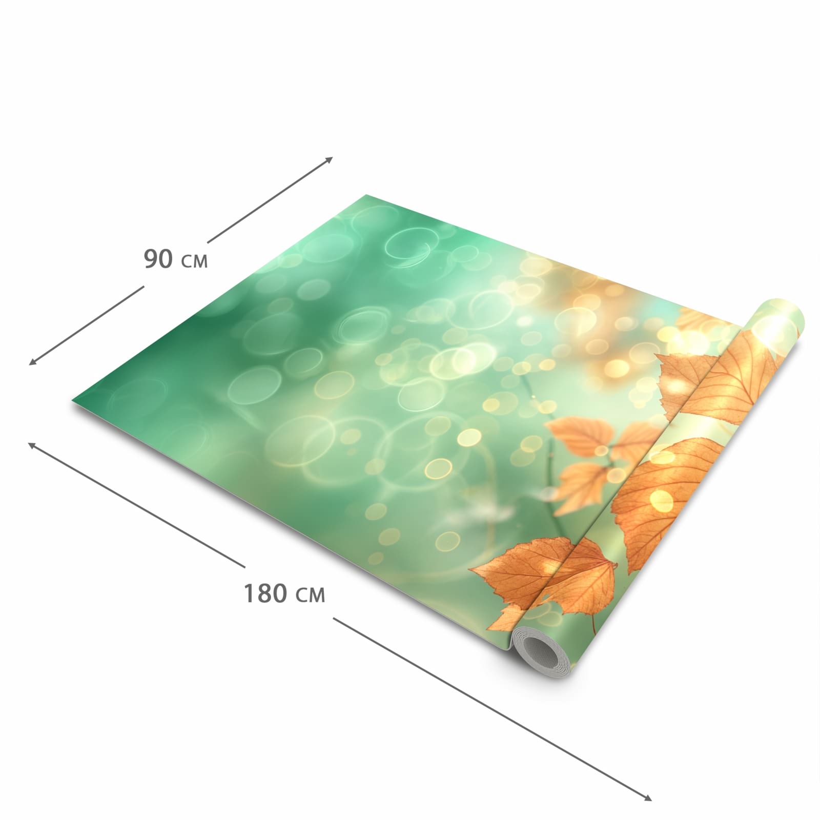 Waschbarer rutschfester Küchenläufer mit Motiv Herbstliche Blätter in der Grösse 60x120 cm