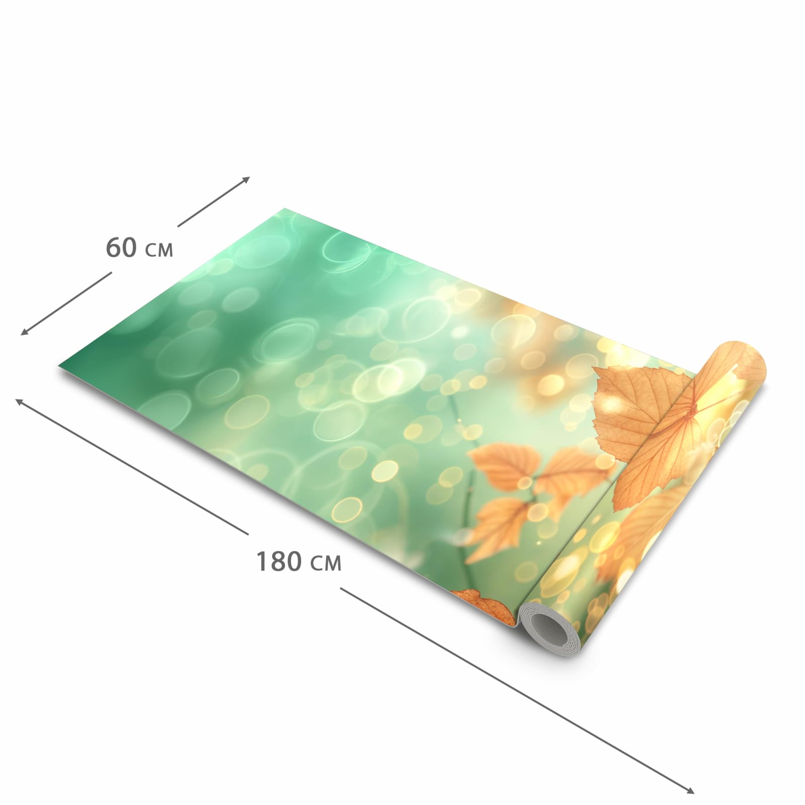 Langlebiger waschbarer Küchenteppich mit Motiv Herbstliche Blätter in der Größe 60x120 cm
