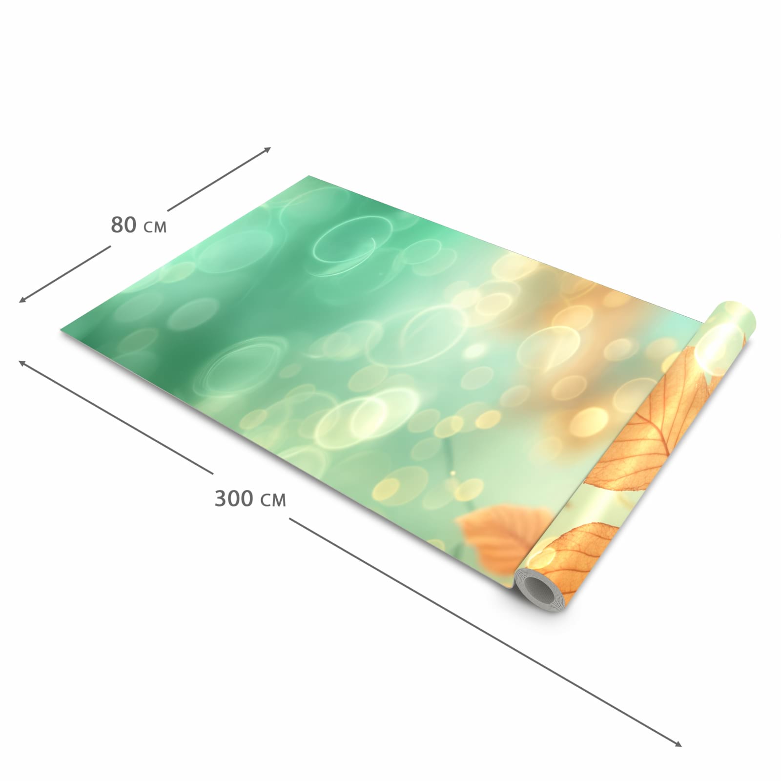 Strapazierfähiger rutschfester Küchenläufer mit Motiv Herbstliche Blätter in der Größe 60x120 cm