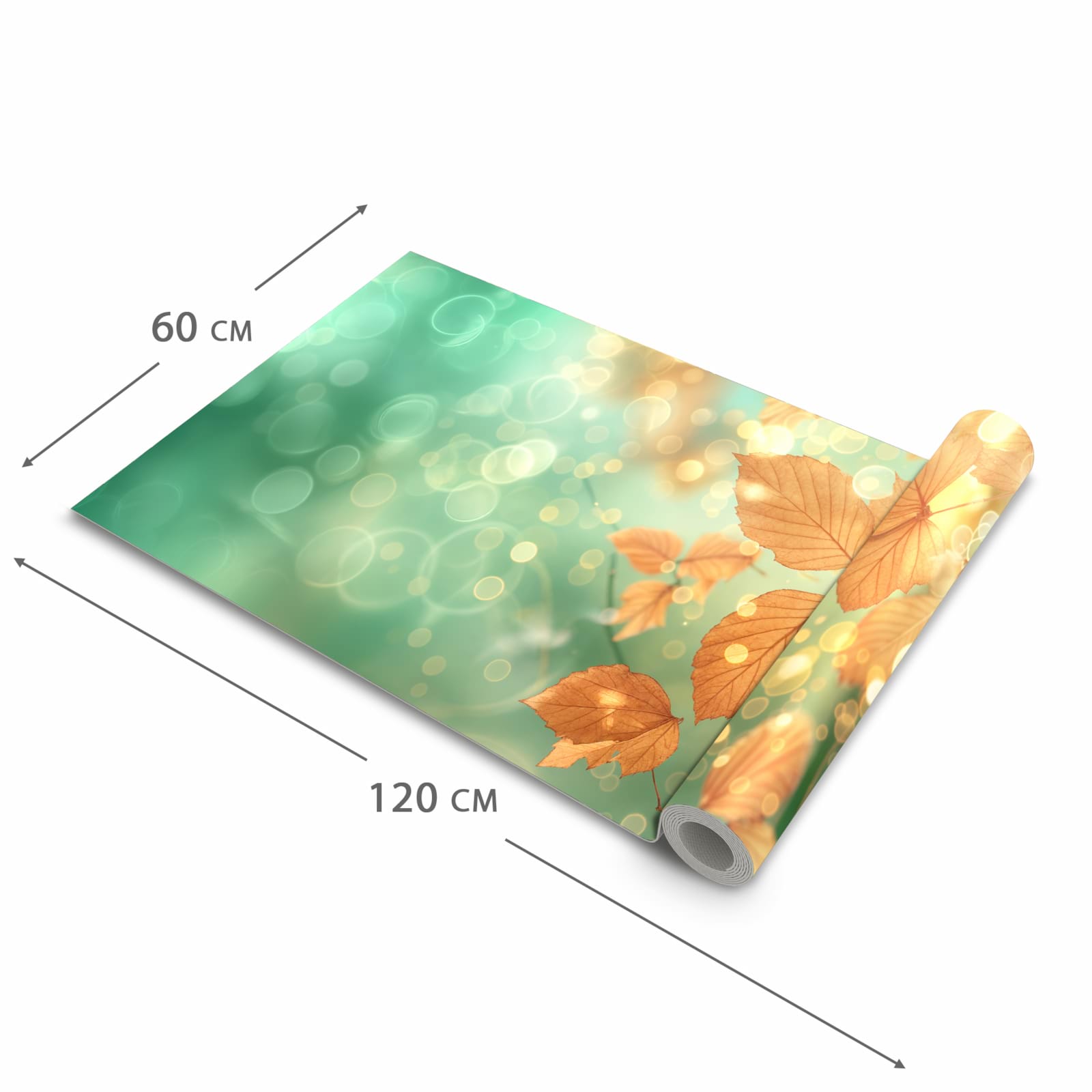 Schmutzabweisender Küchenteppich mit Motiv Herbstliche Blätter in der Grösse 60x120 cm