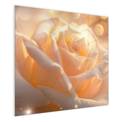 Magnettafel mit dem Motiv Apricotfarbene Rose