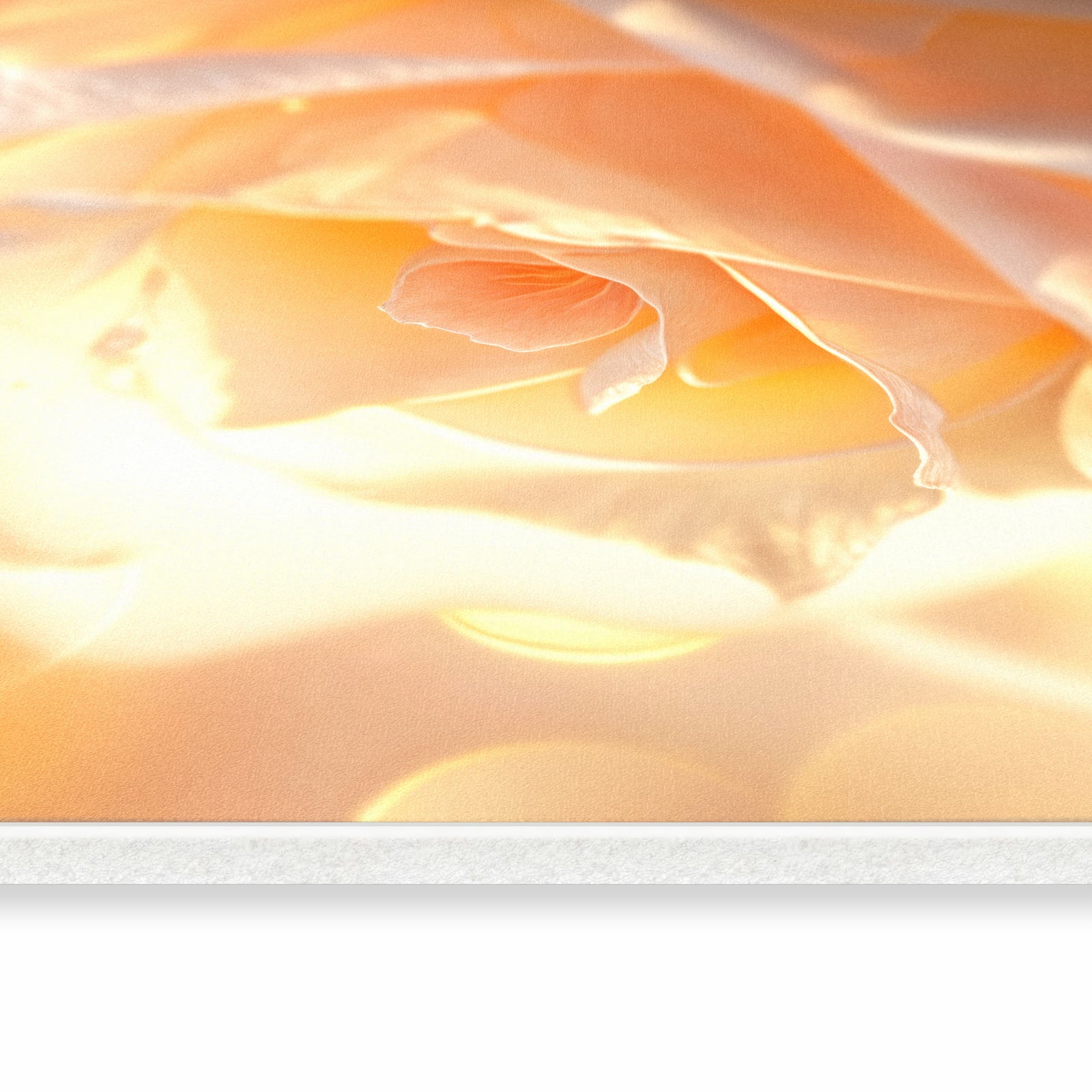 Zeitsparender Küchenläufer mit Motiv Leuchtende Blüte in seitlicher Ansicht für lange Flure