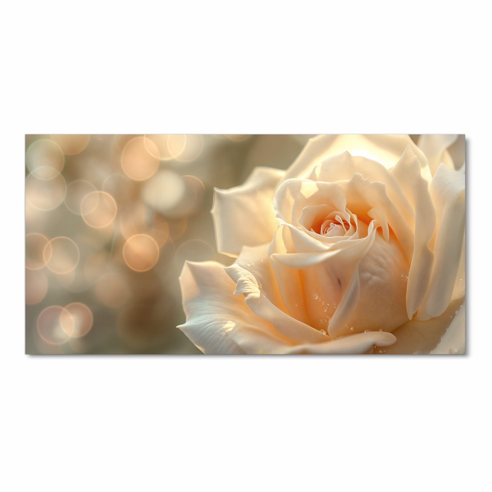 Rutschfester Küchenläufer mit Motiv Elegante Rose in Frontansicht für sicheren Stand