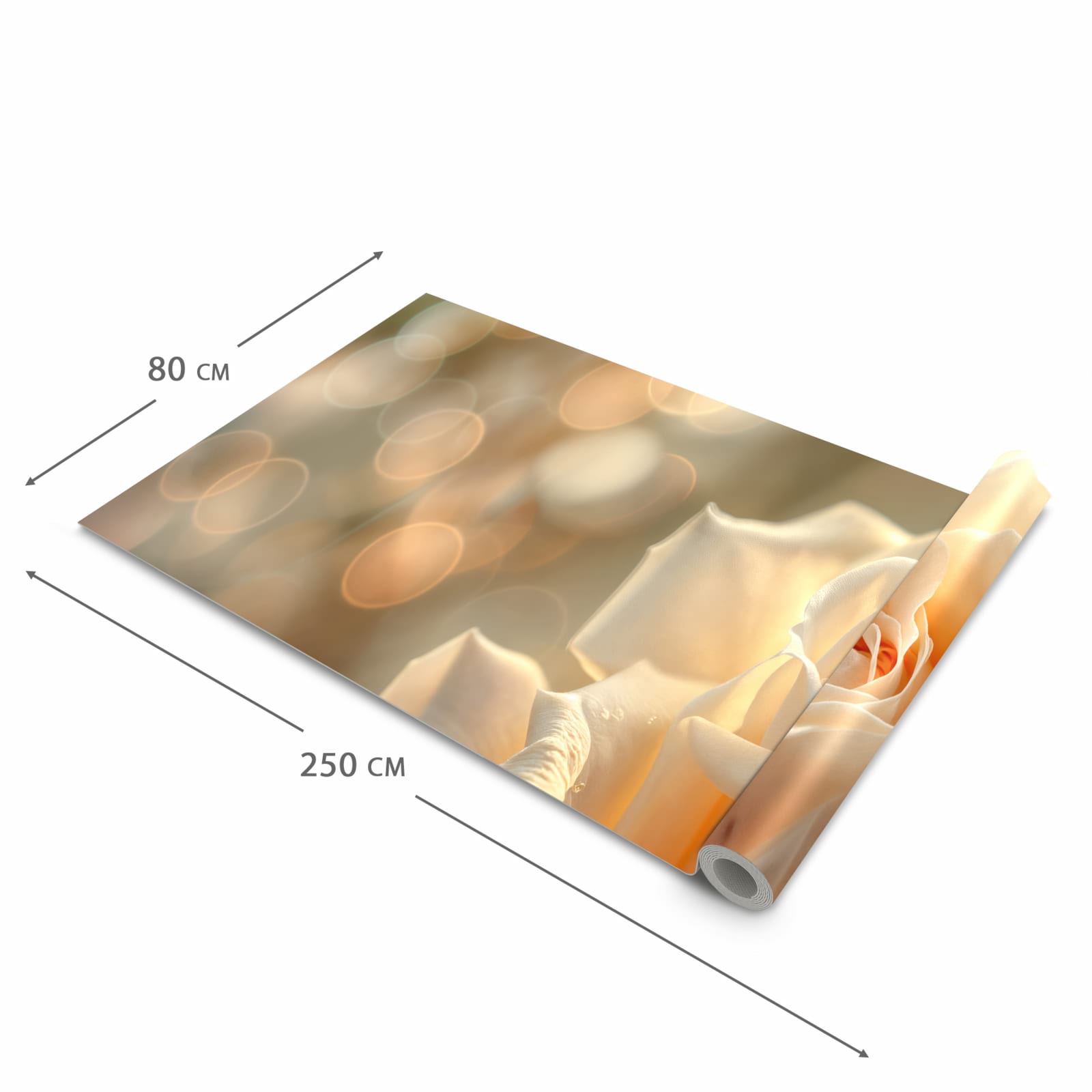 Komfortabler Bodenläufer mit Motiv Elegante Rose in der Grösse 90x240 cm