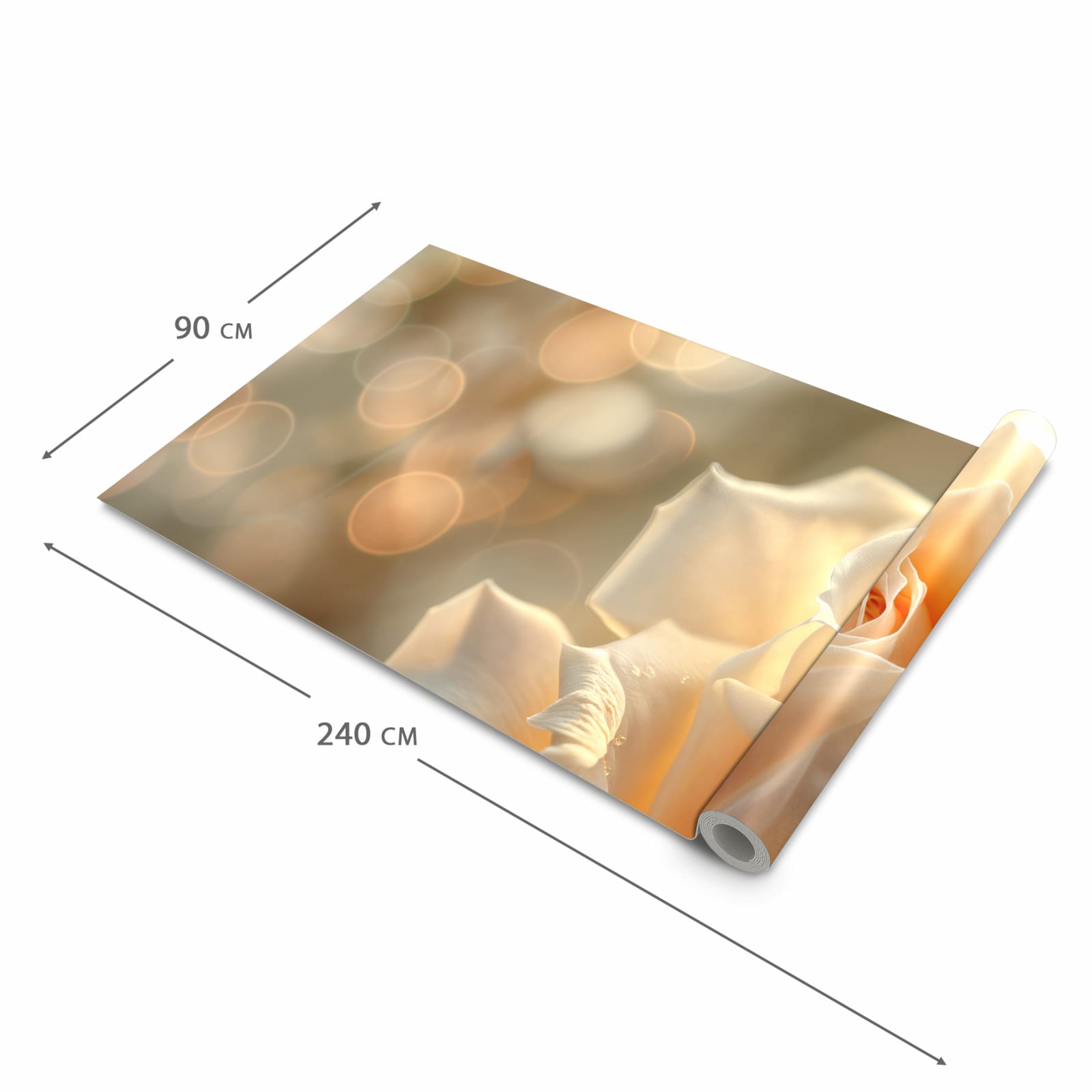 Langlebiger Küchenläufer mit Motiv Elegante Rose in der Grösse 90x240 cm