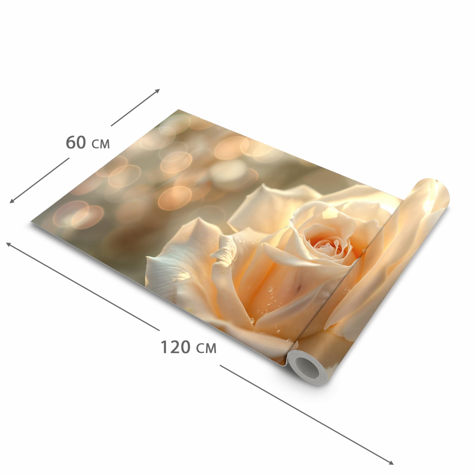 Schmutzabweisender Läufer Eingangsbereich mit Motiv Elegante Rose in der Grösse 90x240 cm