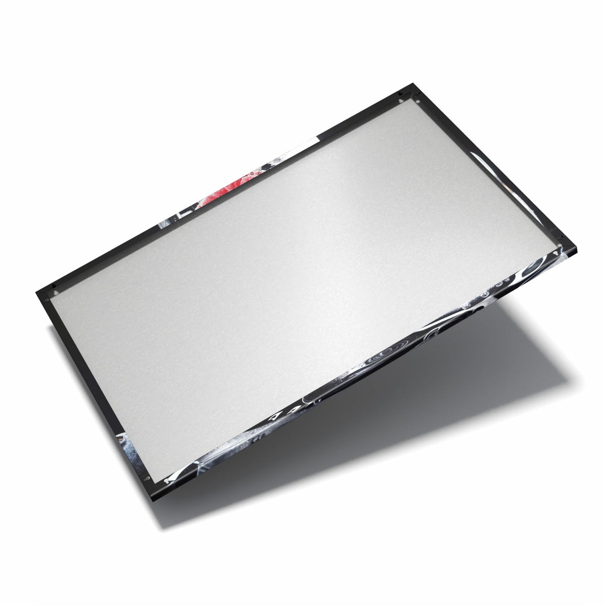Nur 7 mm – liegt eng an der Wand – Metall Magnettafel - Beeren auf Schwarz