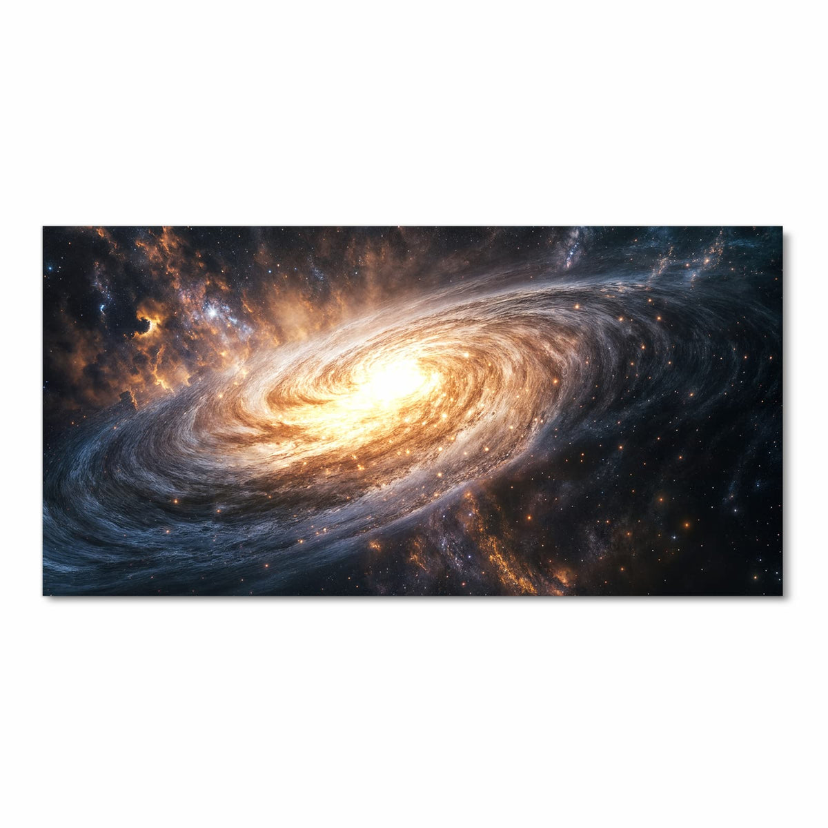 Langlebiger dünner Küchenteppich mit Motiv Galaxie Nachthimmel in Frontansicht