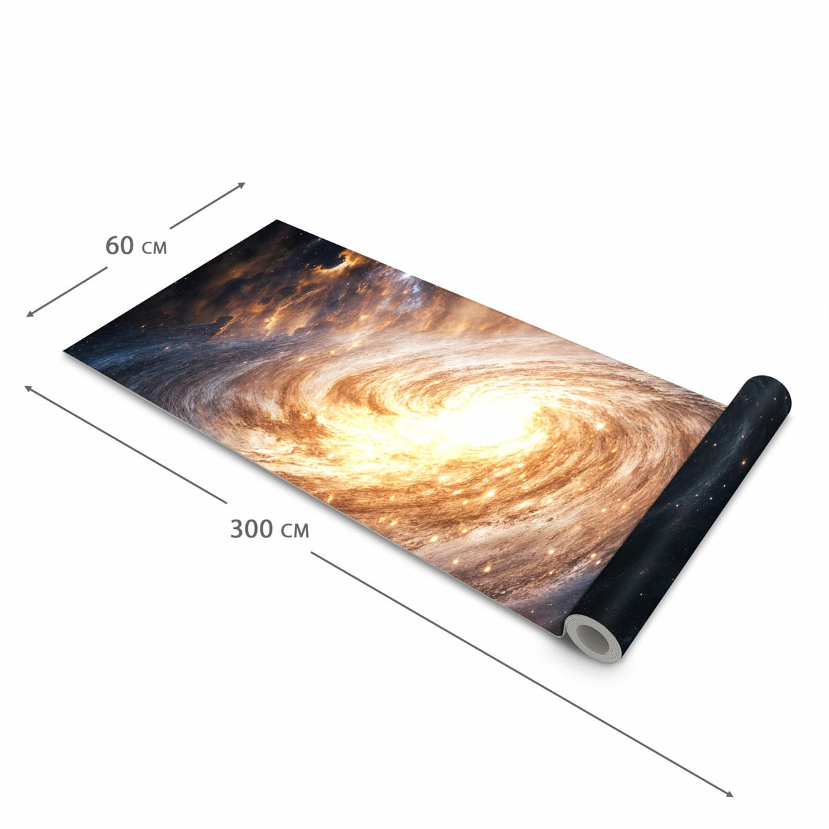 Abwaschbarer Küchenteppich mit Motiv Galaxie Nachthimmel in der Grösse 90x180 cm