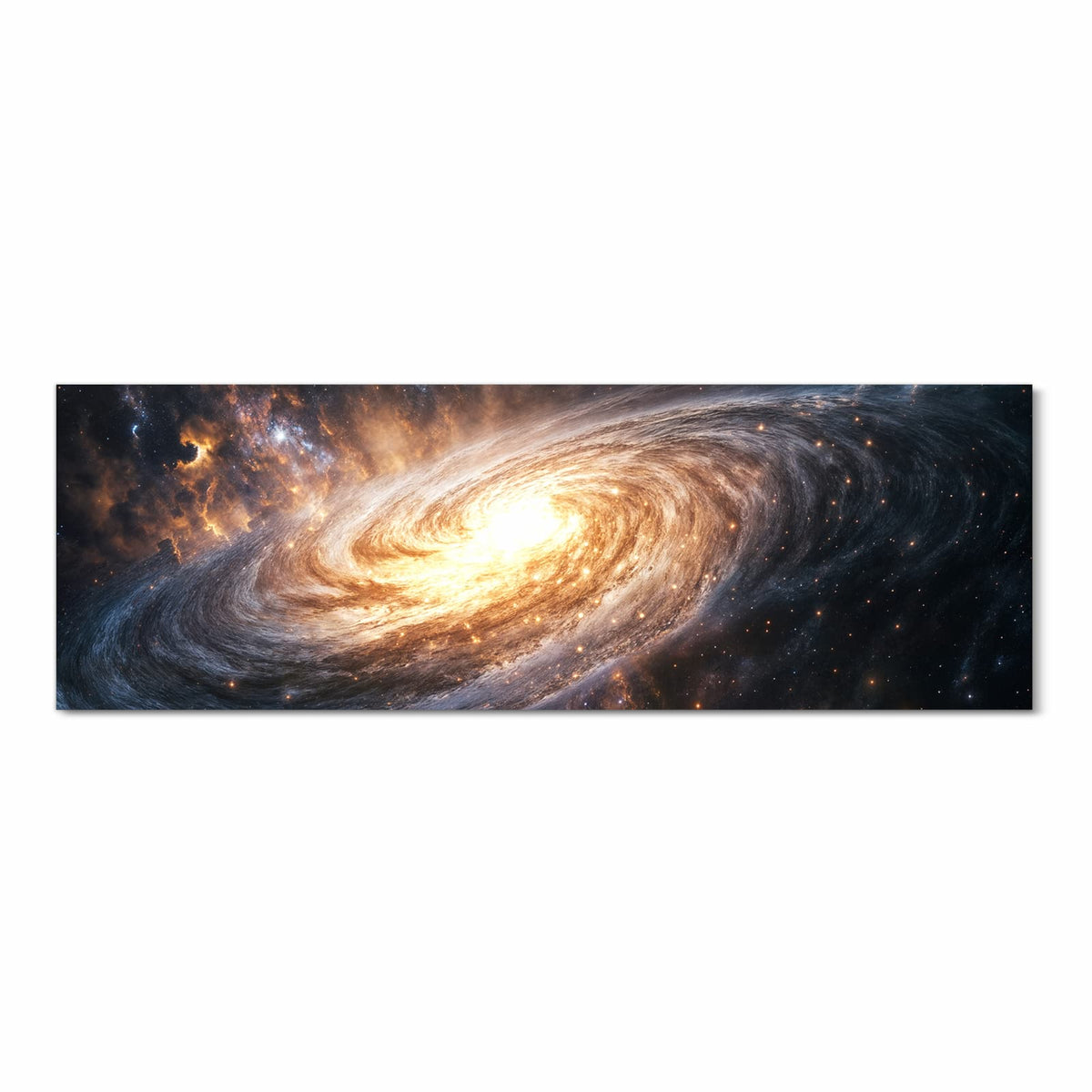 Feuchtigkeitsresistenter dünner Teppich mit Motiv Galaxie Nachthimmel in Frontansicht, waschbar