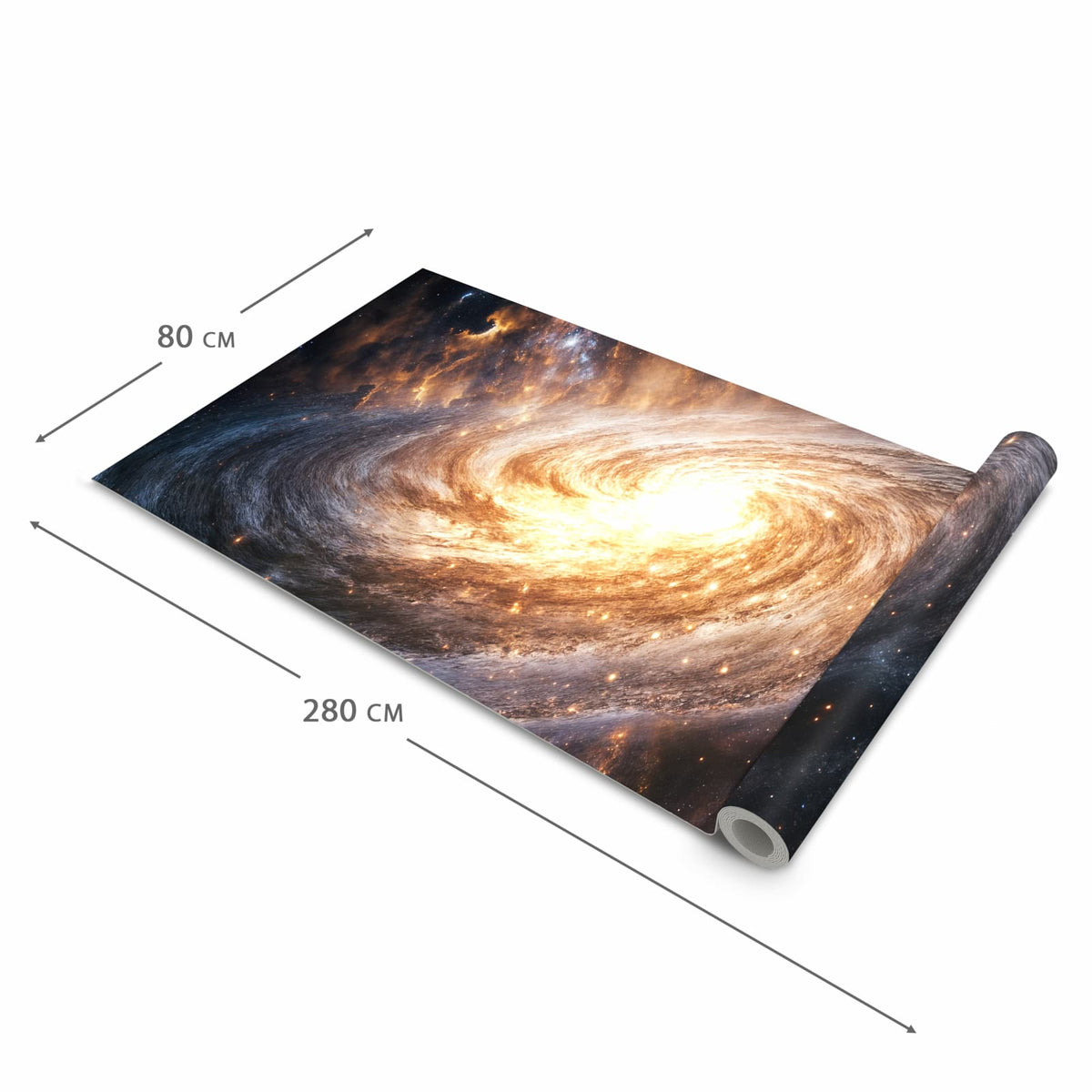 Waschbarer Küchenteppich mit Motiv Galaxie Nachthimmel in der Grösse 90x180 cm