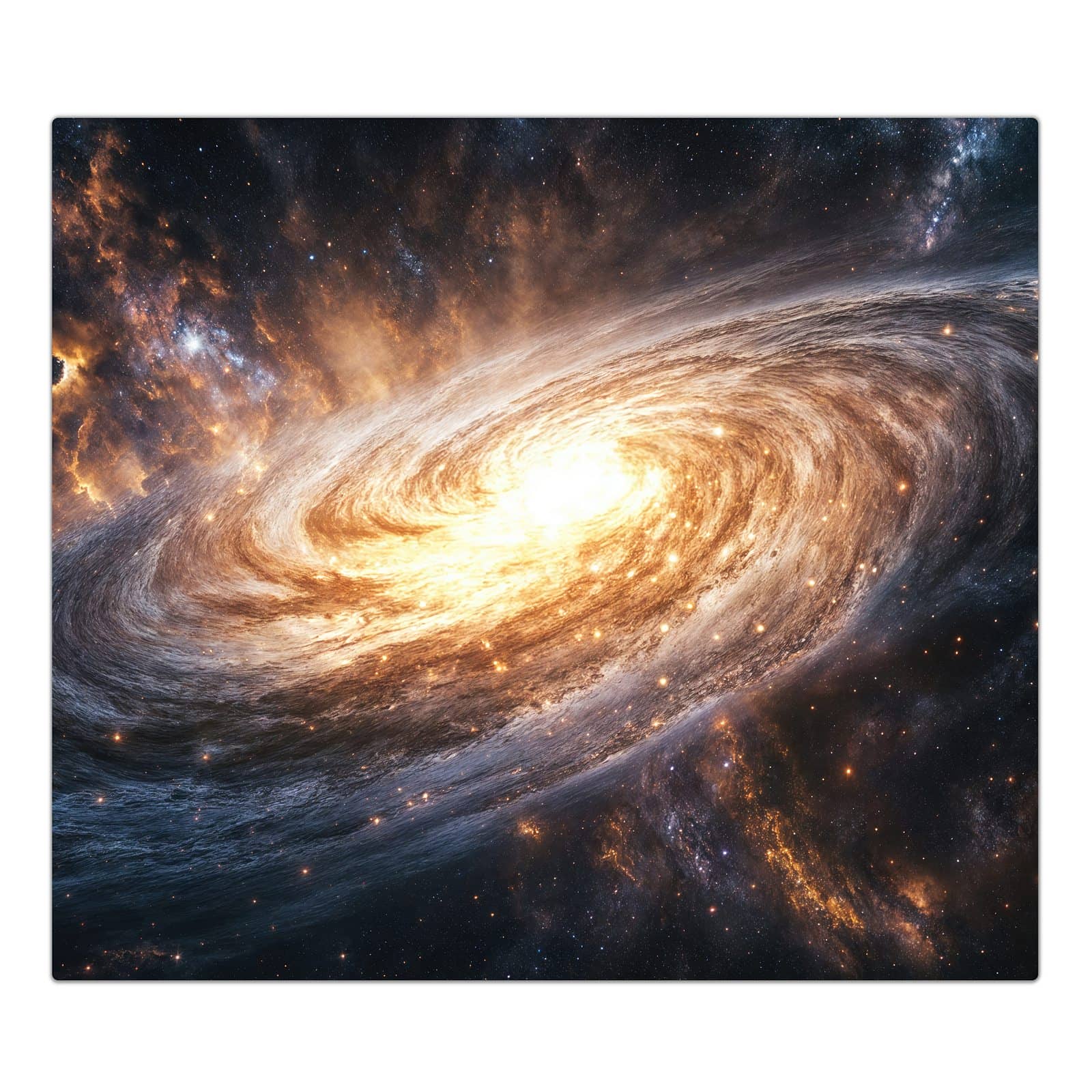 1-teilige Herdabdeckplatten aus Glas mit Galaxie Nachthimmel-Motiv in der Frontansicht #grösse_1-Teilig (60x52cm)