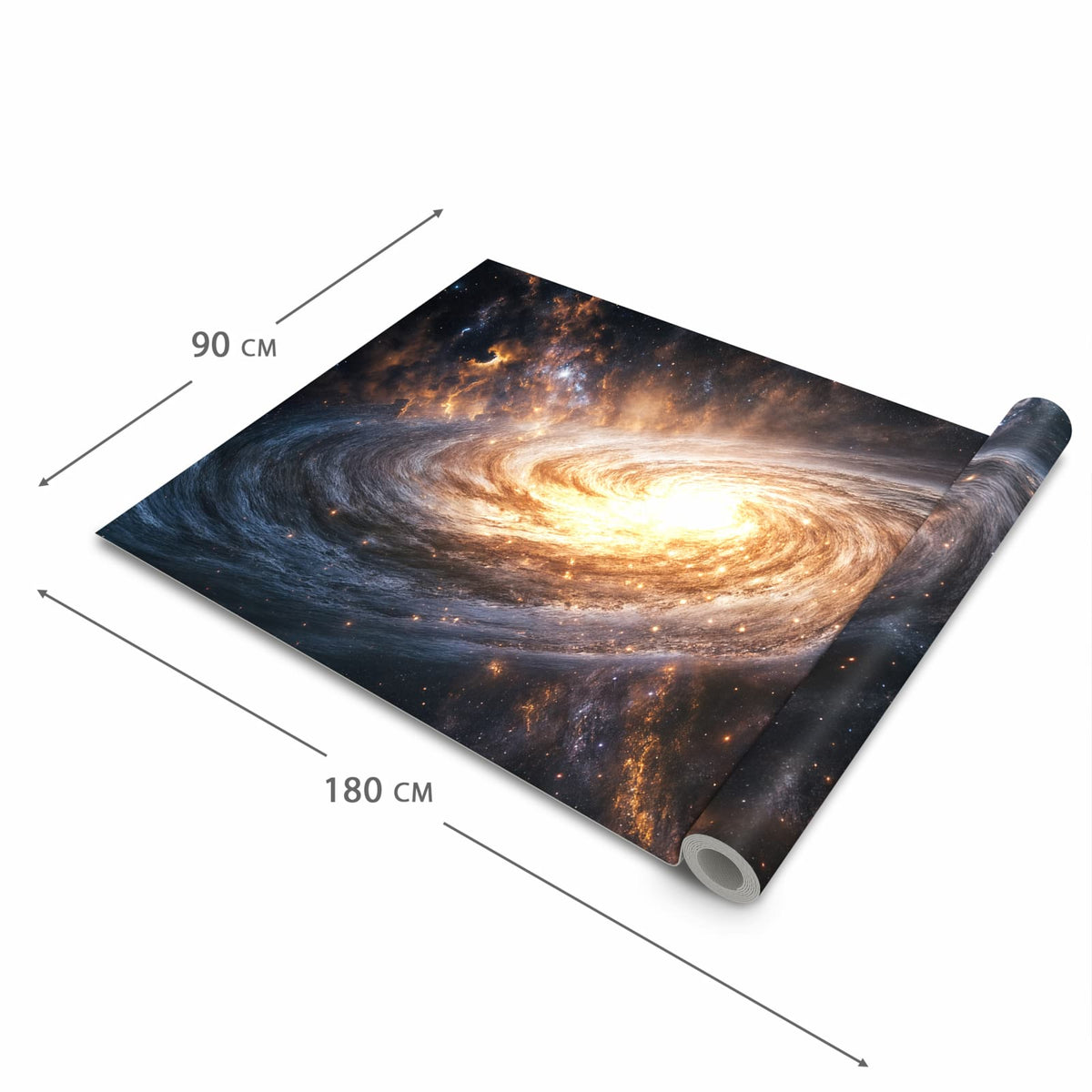 Rutschfester Küchenteppich mit Motiv Galaxie Nachthimmel in der Grösse 90x180 cm
