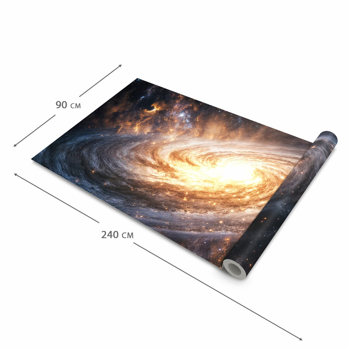 Feuchtigkeitsresistenter Küchenteppich mit Motiv Galaxie Nachthimmel in der Grösse 90x180 cm