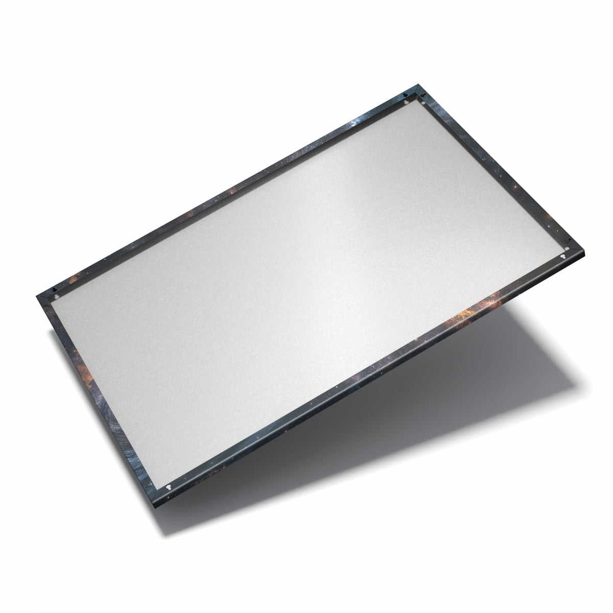 Nur 7 mm – liegt eng an der Wand – Metall Magnettafel - Goldene Spiralgalaxie
