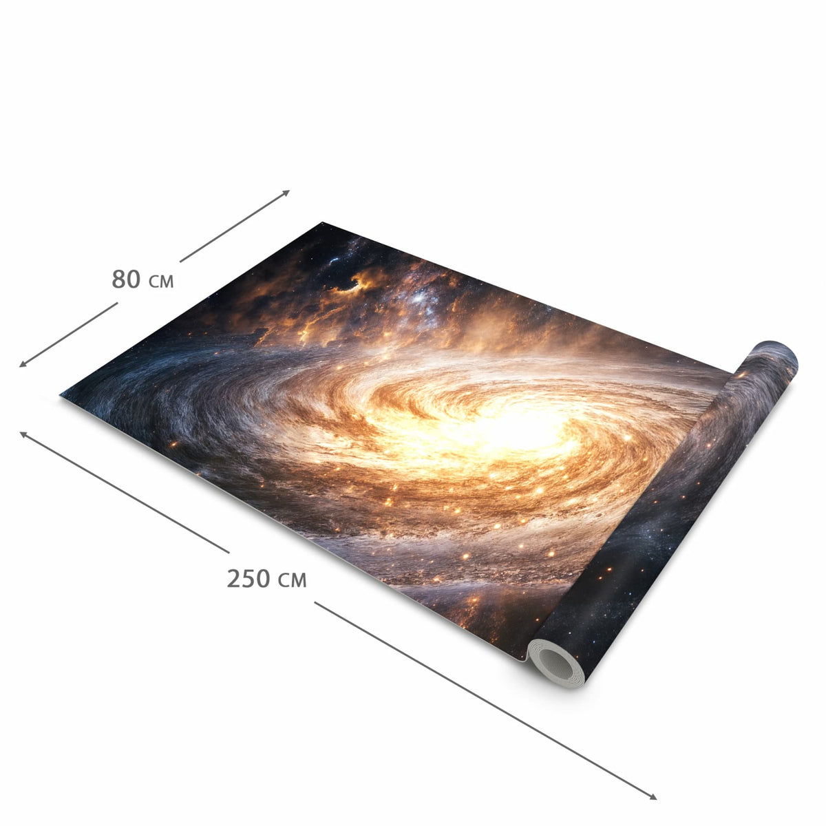 Strapazierfähiger Küchenteppich mit Motiv Galaxie Nachthimmel in der Grösse 90x180 cm