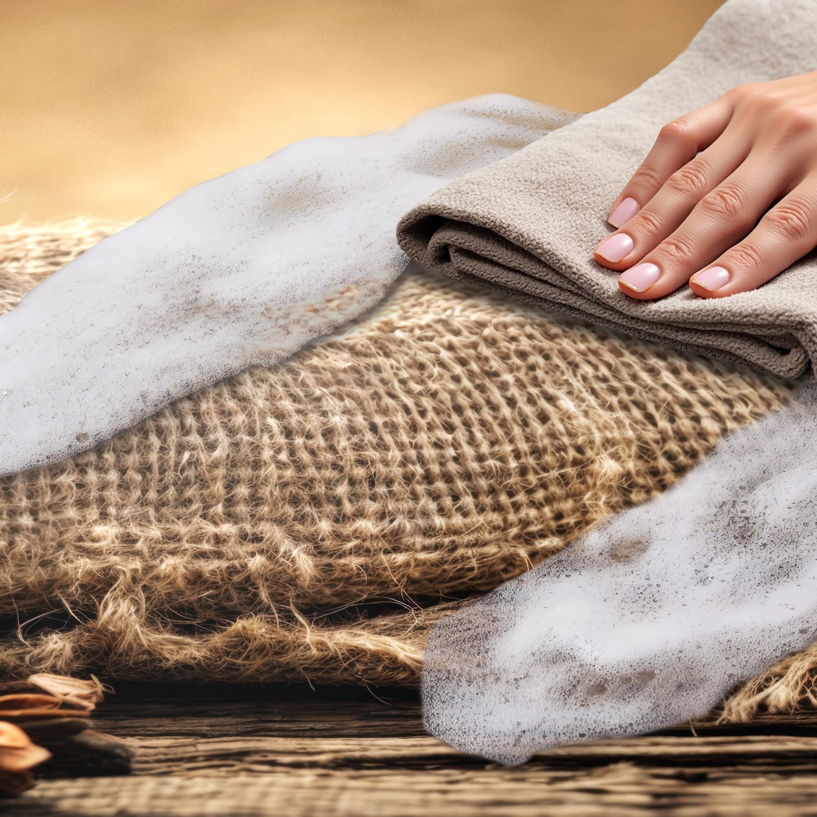 Abwaschbarer Küchenteppich mit Motiv Sanfte Kaffeegenuss - einfach zu reinigen