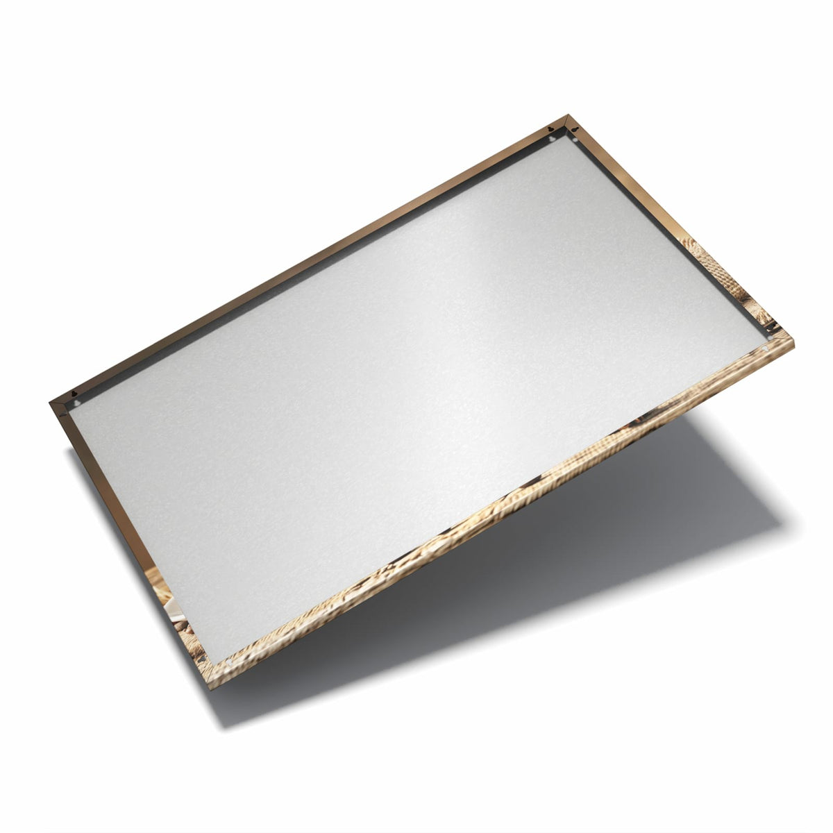 Nur 7 mm – liegt eng an der Wand – Metall Magnettafel - Dampfende Kaffeetasse