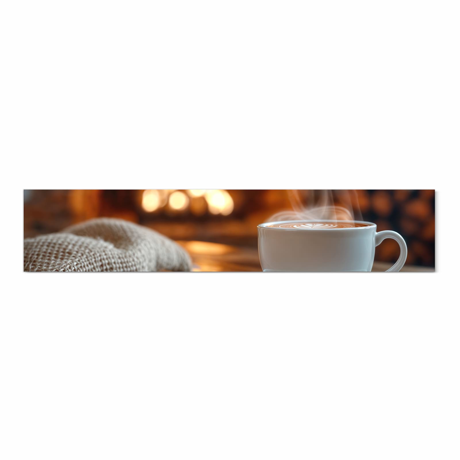 Abriebfester Küchenteppich mit Motiv Gemütliche Kaffeepause in Frontansicht