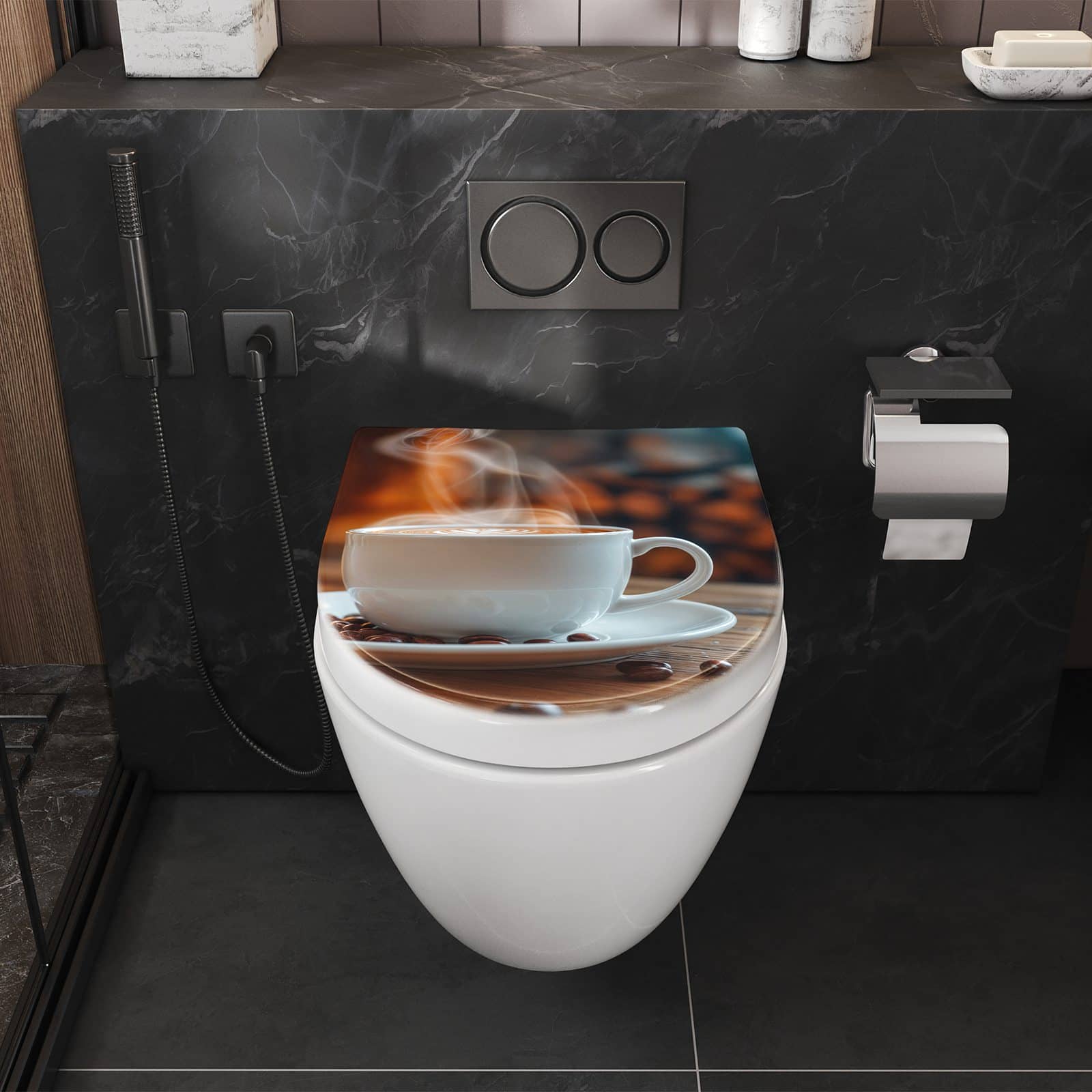 WC-Sitz mit Absenkautomatik Gemütliche Kaffeepause