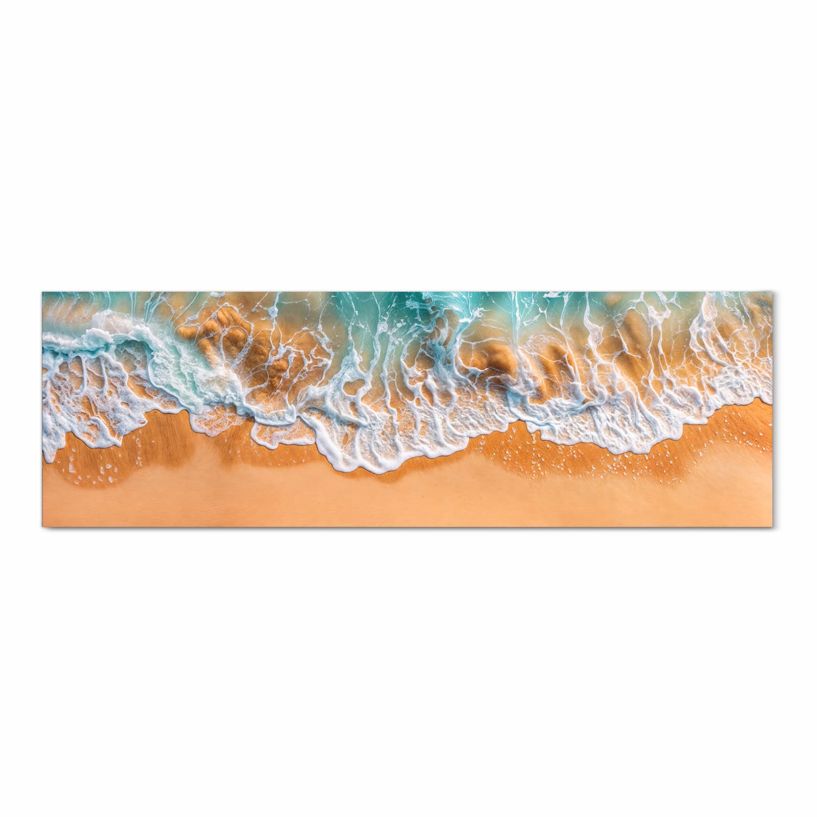 Sicherer Bodenläufer mit Motiv Sanfte Meereswellen in Frontansicht für sichere Aufbewahrung