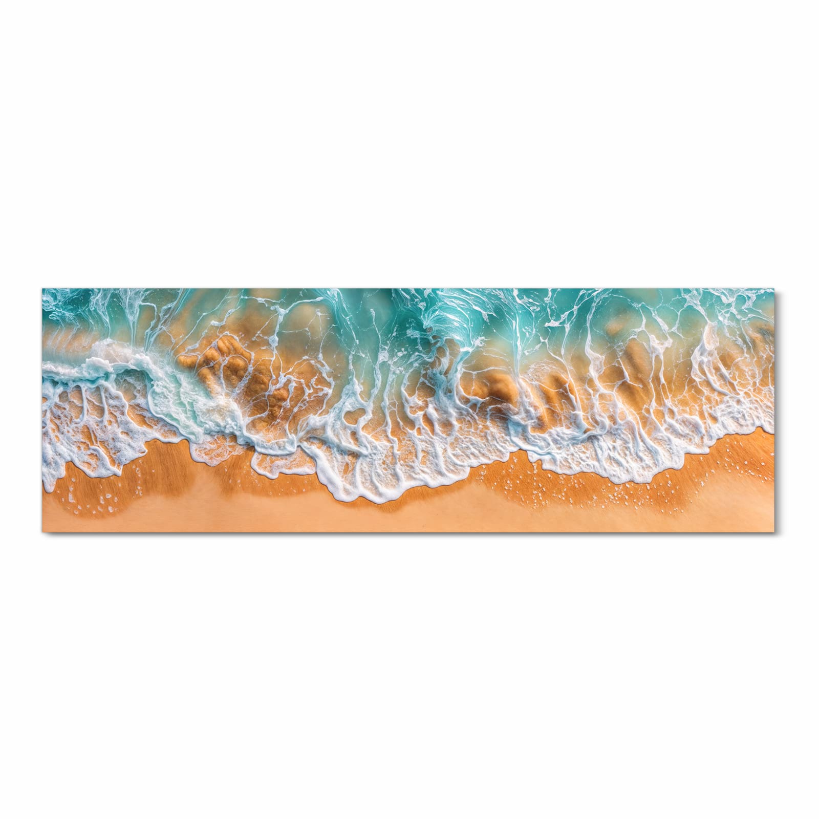 Bodenschonender rutschfester Küchenteppich mit Motiv Sanfte Meereswellen in Frontansicht