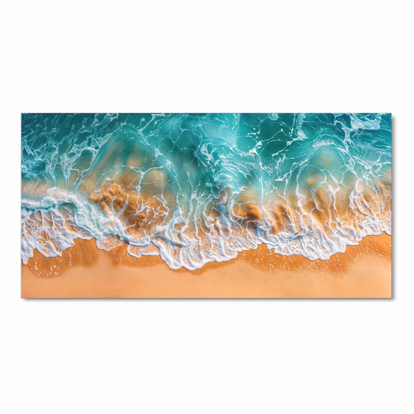 Rutschfester Läufer mit Motiv Sanfte Meereswellen in Frontansicht für sicheren Stand