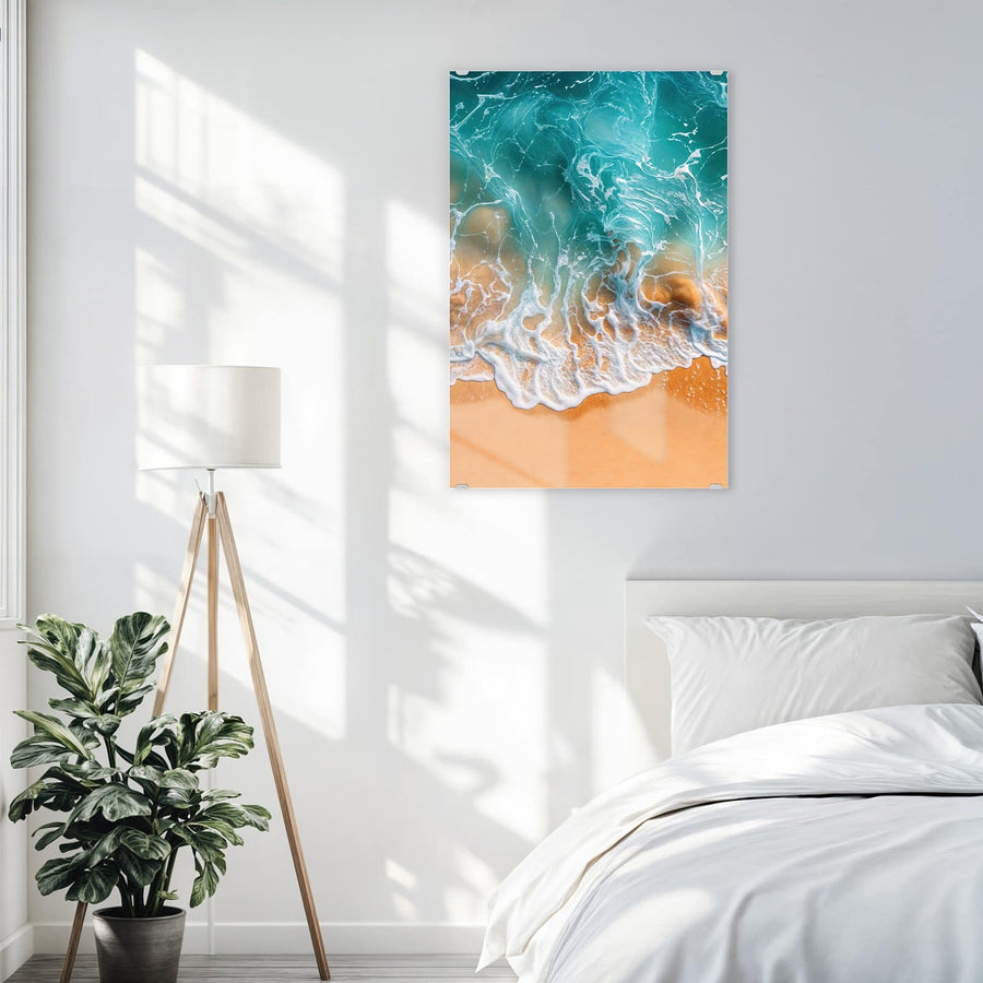 Maße Wandbild - Meer trifft Sand - Hochformat