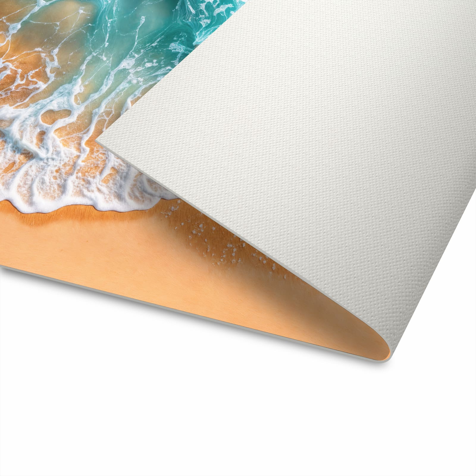Geruchsneutraler Küchenteppich mit Motiv Sanfte Meereswellen in der Küche