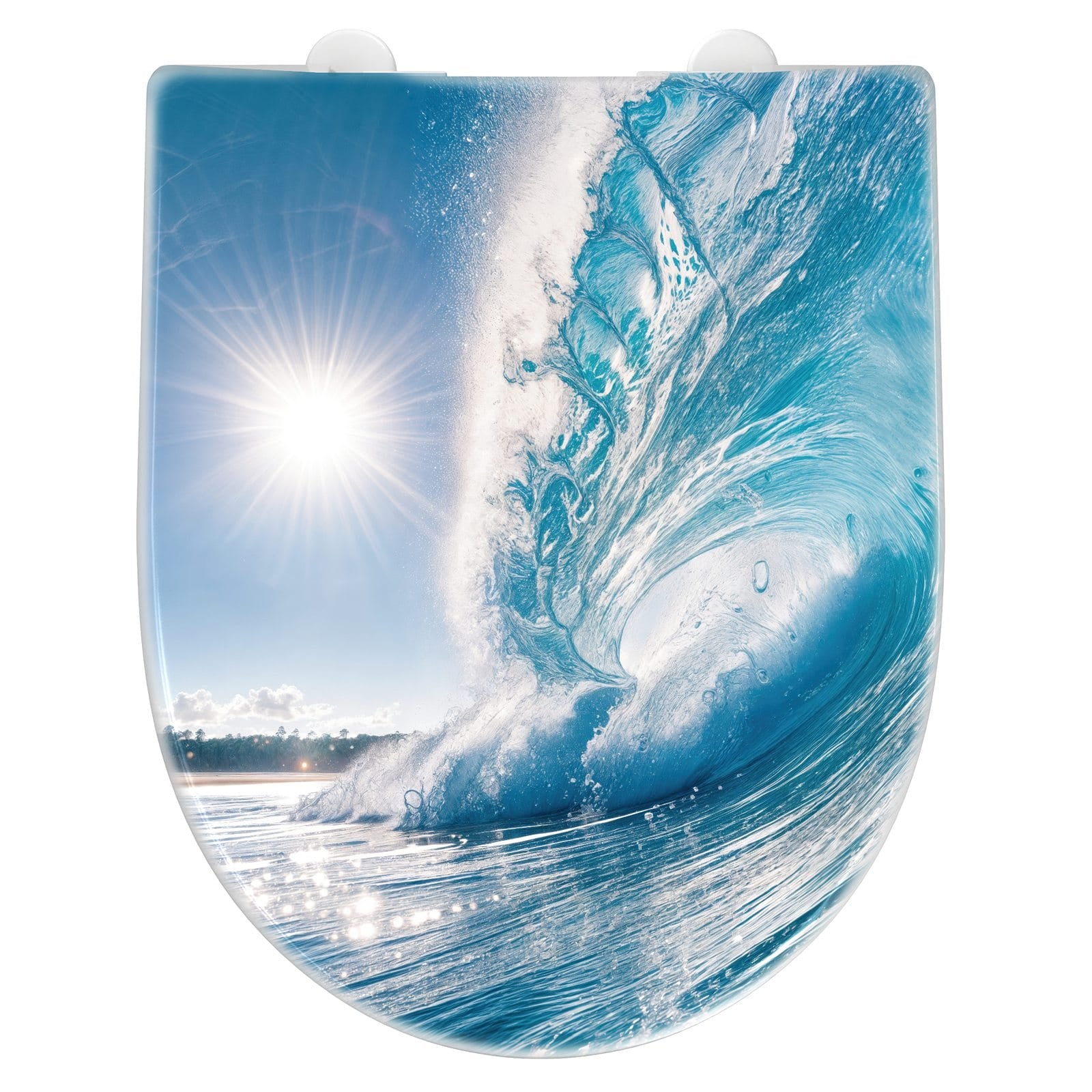 WC-Sitz mit Absenkautomatik Riesige Welle Strand