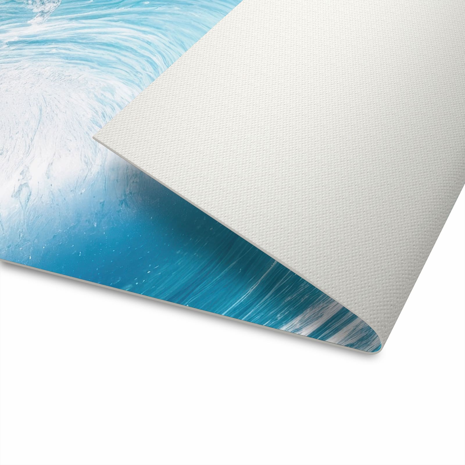 Schmutzabweisender Teppich für Küche mit Motiv Riesige Welle Strand in der Unterseite