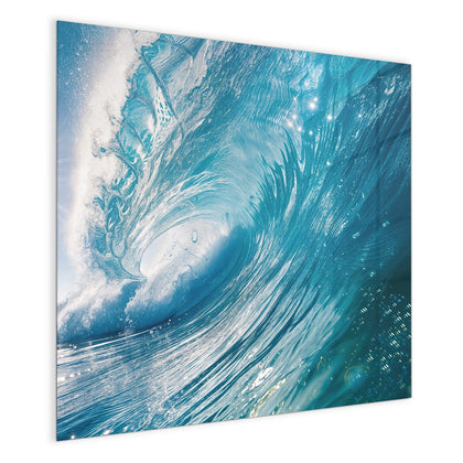 Magnettafel mit dem Motiv Blaue Welle mit Gischt