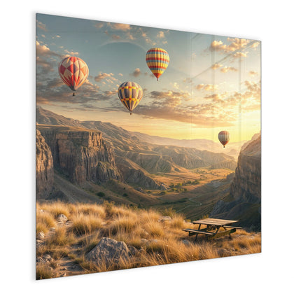 Magnettafel mit dem Motiv Heißluftballons