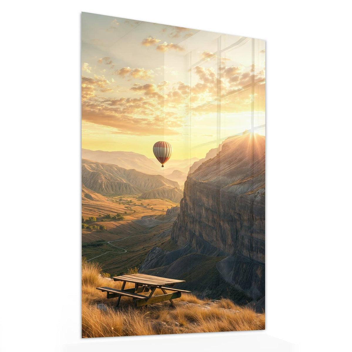 11 Größen – von 30 × 60 bis 60 × 150 cm – Wandbild - Heißluftballons - Hochformat