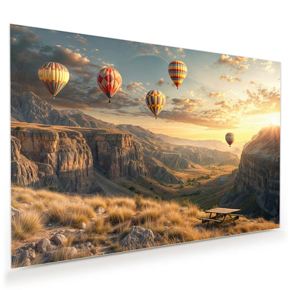 Wandbild mit dem Motiv Heißluftballons