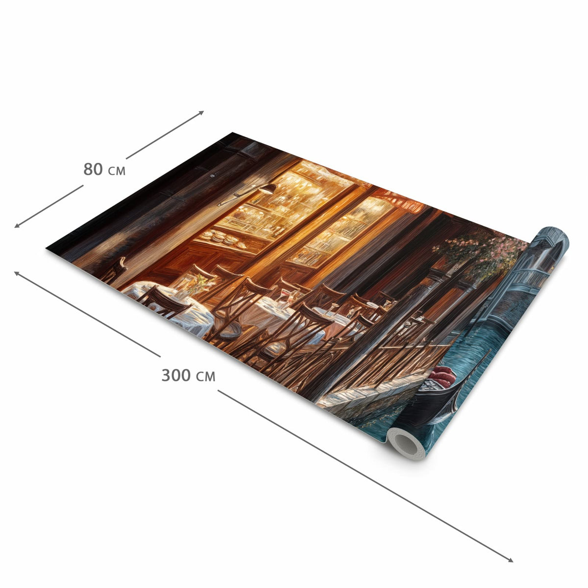 Pflegeleichter Küchenläufer nach Maß mit Motiv Sonnenuntergang Venedig in der Größe 80x200 cm