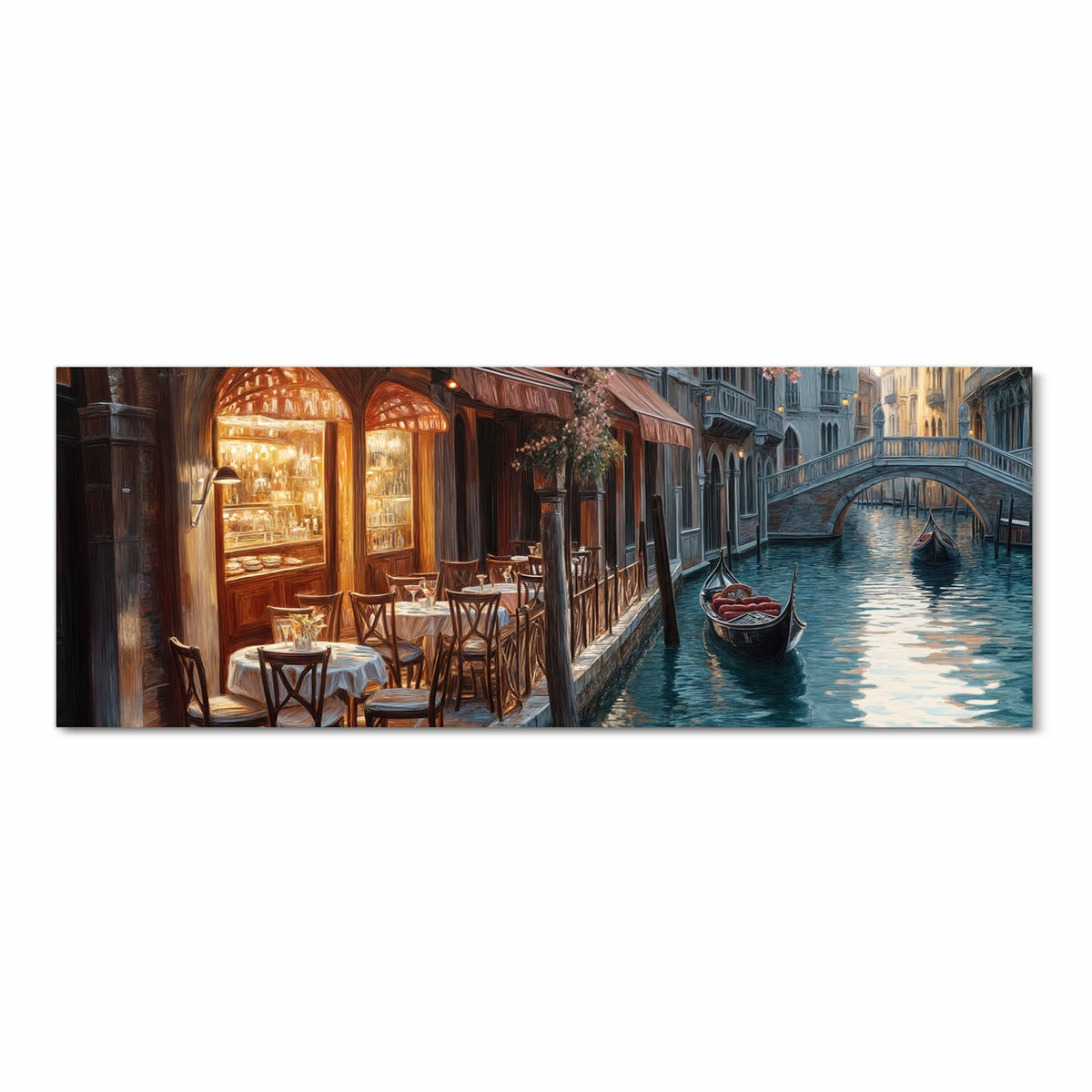 Pflegeleichter Küchenläufer mit Motiv Sonnenuntergang Venedig in Frontansicht