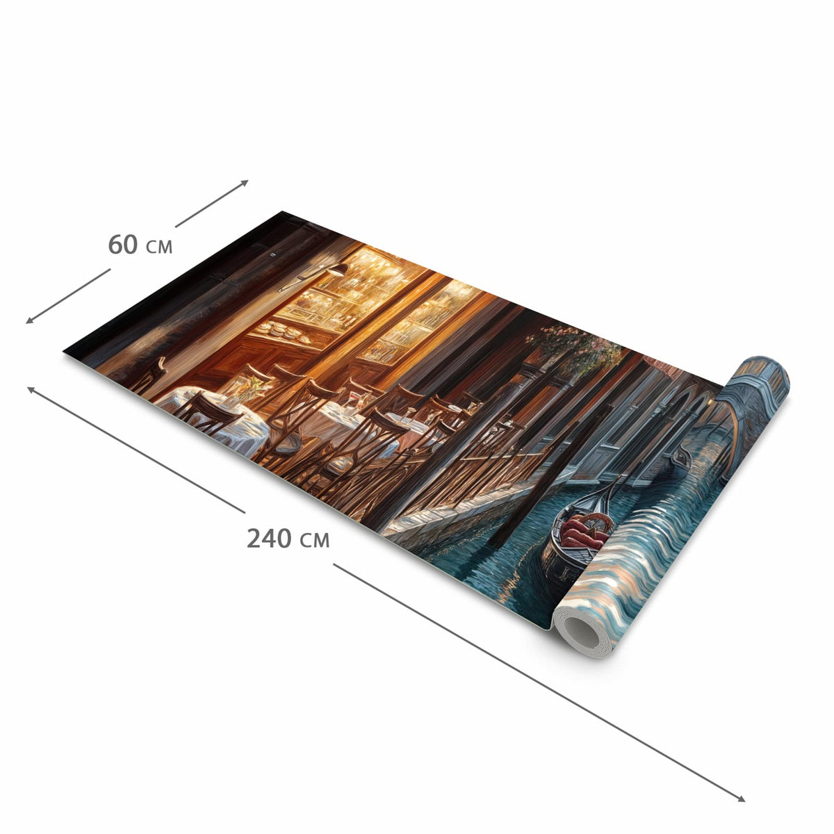 Schmutzabweisender Küchenläufer mit Motiv Sonnenuntergang Venedig in der Grösse 80x200 cm