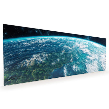 Küchenrückwand mit dem Motiv Ozeane aus dem Orbit