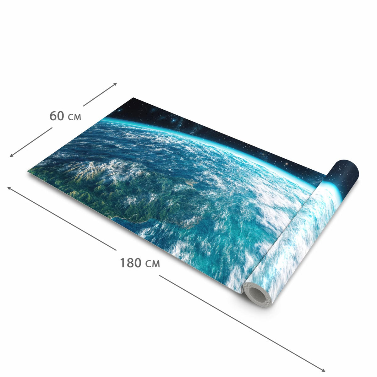 Geruchsneutraler Küchenläufer mit Motiv Wunderschöne Erde in der Grösse 60x90 cm