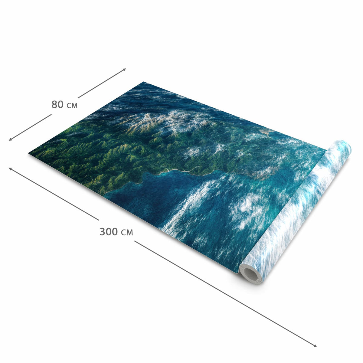 Hygienischer rutschfester Teppich mit Motiv Wunderschöne Erde in der Grösse 60x90 cm