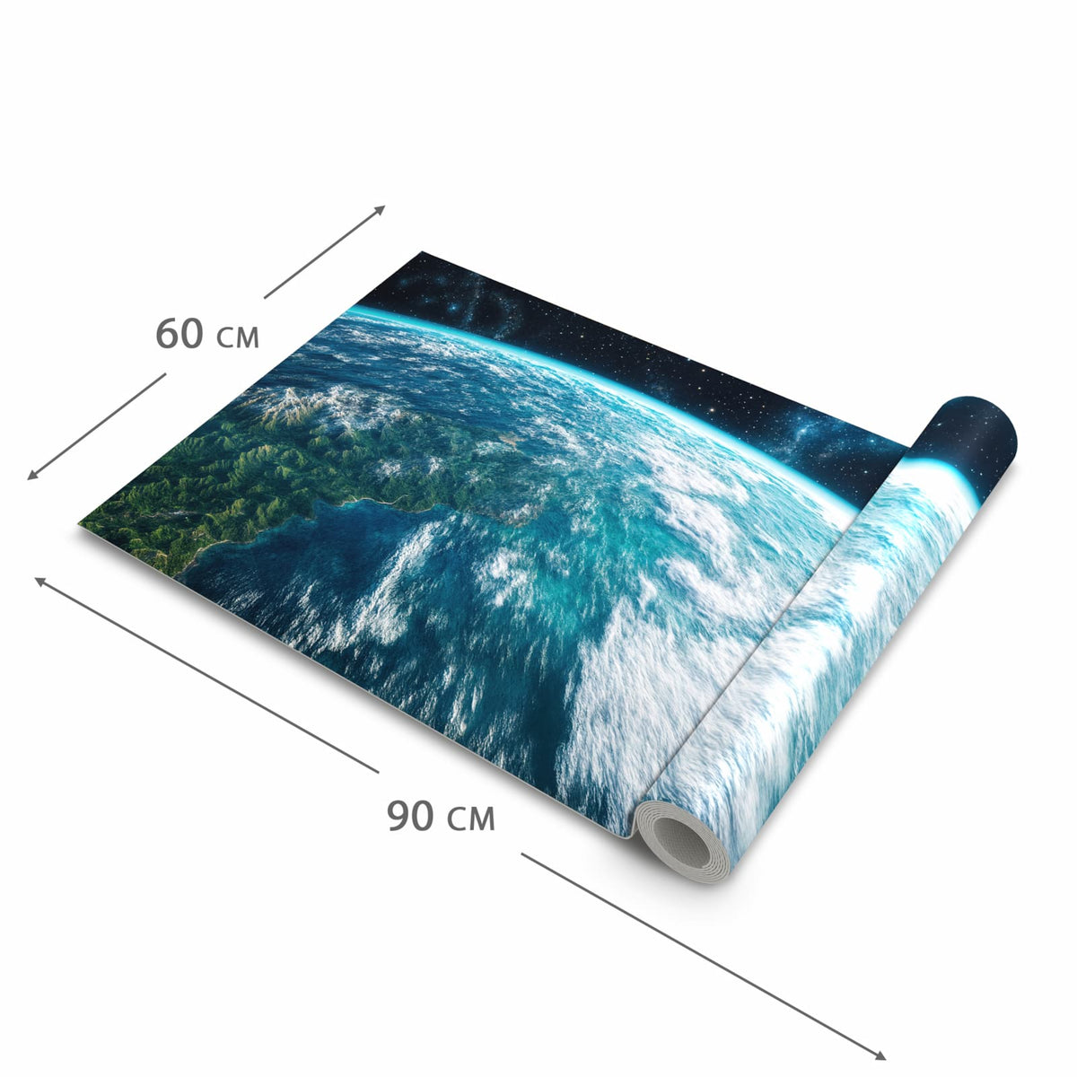 Komfortabler langer Teppich mit Motiv Wunderschöne Erde in der Grösse 60x90 cm